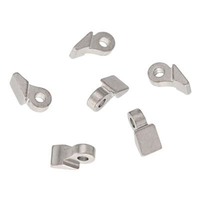 HALLMERS 6pcs 3mm x 3.8mm x 1.5mm Stainless Steel Front Hinge Three Barrel Style Glasses Replacement Part - Optical Frame Insert Eyeglass Specs Repair Screw In Temple Joint Spectacles Insert Bracket