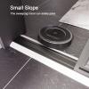 Threshold Ramps, Wheelchair Ramp, Non-Slip Solid Silicone Household Ramp Transition Strip, can Be Cut at Will, Bathroom Water Retaining Strip Shower Threshold Door Bottom Seal Self-Adhesive Bottom (S view 3