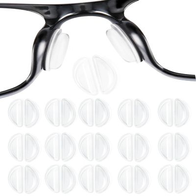 Air Bag Eye Glasses Nose Pads - 10 Pair, Non Slip, Anti Slip, Silicone, White for Plastic Frame