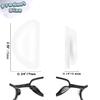 Air Bag Eye Glasses Nose Pads - 10 Pair, Non Slip, Anti Slip, Silicone, White for Plastic Frame view 2