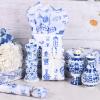 Bolsome 100 Sheets 20 * 14 Inches Chinoiserie Tissue Paper for Gift Wrapping Blue White Porcelain Patterned Tissue Paper for Gift Bags for Wedding Bridal Shower Xmas DIY Craft view 4
