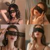 MFMYEE SM Mask, Blackout Mesh Eye Mask Women's Sleeping Eye MaskMasquerade Blindfold, for Halloween Cosplay Costume Party view 2