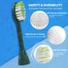 YMPBO Toothbrush Replacement Heads Compatible with Philips One Series Sonicare Rechargeable Toothbrush BH1022/08, 10 Pack Replacement Heads, Soft Bristles, Sage Green view 4