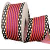 10 Yards Christmas Stripe Purple Black Dot Wired Ribbon 2.5, Purple Orange Ribbon, Stripe Purple Black Dot Wired Ribbon, Christmas Ribbon, Ribbon for Wreaths view 1