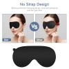2024 Innovational Design No Strap Sleep Eye Mask for Men Women, Stickermask, Light Blocking Sleeping Mask Blindfold for Travel Yoga Nap, Side-Sleeper view 3