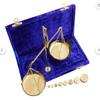 Brass Jewellery Balance Scale with Velvet Box & Complete Weight Office Decor, 100g Weights Jewelry Show Piece Item view 3