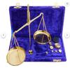 Brass Jewellery Balance Scale with Velvet Box & Complete Weight Office Decor, 100g Weights Jewelry Show Piece Item view 4