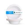 Nationwide Paper Bagasse Bowl 12oz 50Pcs White Disposable Bagasse Sugarcane Bowl, Serving Bowls for Hot and Cold Food (355ml) view 1