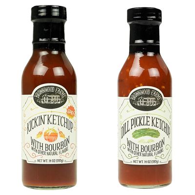 Brownwood Farms Dill Pickle Ketchup/Spicy Ketchup 2-Pack Farm Fresh 14oz Bottles, 14 Ounce (Pack of 1) 14 Ounce (Pack of 1)