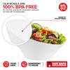 54oz White Plastic Serving Bowls (4 Pack) Large Disposable Snack Bowl Candy Dishes, Buffet Containers, Chips, Popcorn, Snacks, Punch, Salad Bar, Parties, Office Desk, Bridal Shower, Party Supplies view 3