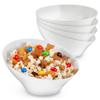 20oz White Plastic Serving Bowls (4 Pack) Medium Disposable Snack Bowl Candy Dishes, Buffet Containers for Chips, Popcorn, Snacks, Mints, Salad Bar, Parties, Office Desk, Bridal Shower, Party Supplies view 1