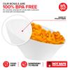 20oz White Plastic Serving Bowls (4 Pack) Medium Disposable Snack Bowl Candy Dishes, Buffet Containers for Chips, Popcorn, Snacks, Mints, Salad Bar, Parties, Office Desk, Bridal Shower, Party Supplies view 3