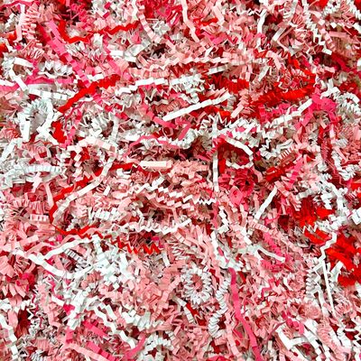 Colorful Mix of Crinkle Paper for Birthdays, Gift Bags or Easter Baskets (Valentines Mix, 1 Pound)