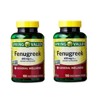 Unique Bundle Store Fenugreek 610mg 100 Vegetarian Capsules, Organic Fenugreek Extract, Fenogreco Organico, Non-GMO Herbal Supplement for Daily Wellness (Pack of 2)