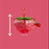 3-piece strawberry cup with keychain with plastic straw. 500 ML view 1
