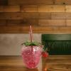 3-piece strawberry cup with keychain with plastic straw. 500 ML view 2