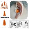 Targeal 60 Pairs Noise Cancelling Ear Plugs - 33 dB Highest NRR Soft Foam Ear Plugs Protection Earbuds for Sleeping, Concerts, Musician, Shooting, Travel, Study, Adults (Orange - 1 Bag - Type 1) view 3
