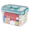 Afromy Portable Medicine Cabinet with Plastic Handle, Multipurpose Medical Box, Empty First Aid Kit for Home view 1