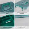 Afromy Portable Medicine Cabinet with Plastic Handle, Multipurpose Medical Box, Empty First Aid Kit for Home view 3