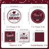 Graduation Party Supplies Kit Serves 50 - Graduation Party Maroon Class of 2026 Tableware, Disposable Dinner Plates, Dessert Plates, and Napkins for Congrats Grad Party Decorations view 2