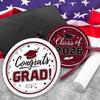 Graduation Party Supplies Kit Serves 50 - Graduation Party Maroon Class of 2026 Tableware, Disposable Dinner Plates, Dessert Plates, and Napkins for Congrats Grad Party Decorations view 3