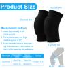 Abeillo Sport Knee Support Brace- Wrestling Knee Pads Knee Brace Sleeve Soft Wrestling Knee Pads for Women Dancers, Knee Compression Sleeve for Volleyball Football Dance Yoga Running Climbing Black view 3