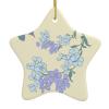 YYHHAOFA Fresh Orchids Picture Christmas Ceramic Star Pendant - Festive Hanging Ornament for Stores, and Homes 3 x 2.7 in view 1