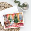 Caroline's Treasures DAC3831GCA7P Japanese Spitz Christmas Cookies Greeting Cards Pack of 8 Blank Cards with Envelopes Whimsical A7 Size 5x7 Blank Note Cards view 2