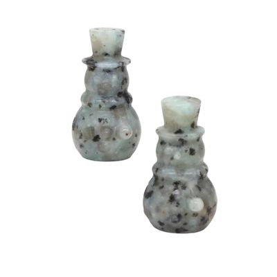 1pc Snowman Statue Natural Stone Carved Figurine Home Decoration Crafts Ornaments,Lotus Jasper