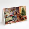 Caroline's Treasures DAC3818GCA7P Irish Terrier Christmas Cookies Greeting Cards Pack of 8 Blank Cards with Envelopes Whimsical A7 Size 5x7 Blank Note Cards view 1