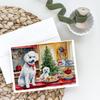 Caroline's Treasures DAC3870GCA7P Poodle Christmas Cookies Greeting Cards Pack of 8 Blank Cards with Envelopes Whimsical A7 Size 5x7 Blank Note Cards view 2