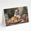 Caroline's Treasures DAC3783GCA7P English Bulldog Christmas Cookies Greeting Cards Pack of 8 Blank Cards with Envelopes Whimsical A7 Size 5x7 Blank Note Cards view 1