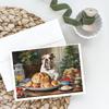 Caroline's Treasures DAC3783GCA7P English Bulldog Christmas Cookies Greeting Cards Pack of 8 Blank Cards with Envelopes Whimsical A7 Size 5x7 Blank Note Cards view 2