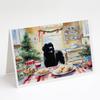 Caroline's Treasures DAC3854GCA7P Newfoundland Christmas Cookies Greeting Cards Pack of 8 Blank Cards with Envelopes Whimsical A7 Size 5x7 Blank Note Cards view 1