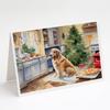 Caroline's Treasures DAC3802GCA7P Golden Retriever Christmas Cookies Greeting Cards Pack of 8 Blank Cards with Envelopes Whimsical A7 Size 5x7 Blank Note Cards view 1