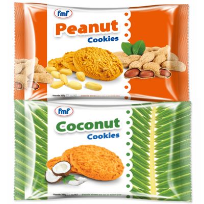 Fijian Made - fmf Peanut and Coconut Cookies (Pack Of 2 x 200g) Great with tea or coffee, Deliciously crunchy and flavorful...