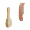 IWOWHERO Baby Bath Accessory Set Shampoo Brush Bathing Tool Wooden Comb for Gentle Scalp Care view 1