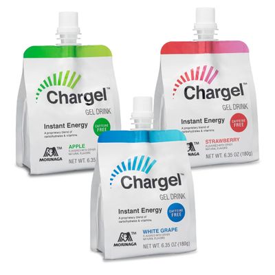 Chargel Variety Value, Caffeine-Free Instant Energy Gel Running, Biking, Workout, Hiking Essentials for Women & Men, Gifts for Runners - Carbs Vitamins, Gluten Free - Pack of 18 Gels - 6.35oz Each