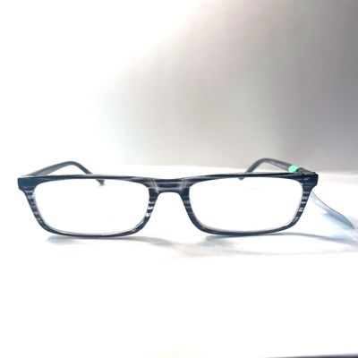 Foster Grant reading glasses, Clark, charcoal, color, rectangular, mens, flexible hinge temples +1.50, Gray