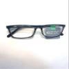 Foster Grant reading glasses, Clark, charcoal, color, rectangular, mens, flexible hinge temples +1.50, Gray view 2