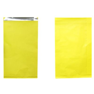 100 Pcs Aluminum Foil Hamburger Sleeves,Aluminum Foil Hot Dog Bags,Grease Resistant Serving Snack Bags For hot dogs, hamburgers, sandwiches, bagels (Yellow)