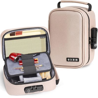 OZCHIN Smell Proof Bag with Combination Lock File Organizer Case Container Medicine Odorless Storage Lock Box Great Gift for Friend