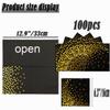 100 Pack Paper Napkins Black Disposable Dinner Square Napkins with Gold Foil Polka Dot Confetti Hand Guest Paper Towels for Party Birthday Wedding Special Events view 2