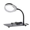 10X Magnifying Glass with Light and Stand, Dimmable Flexible Gooseneck Magnifying Desk Lamp, LED Lighted Magnifier Hands Free for Craft Reading Painting Close Work view 1