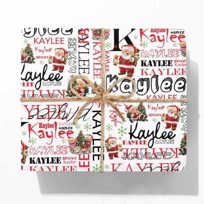 FnprtMo Wrapping Paper Set White Custom Wrapping Paper with Logo Birthday Wrapping Paper Bear Christma Wrapping Paper Kid