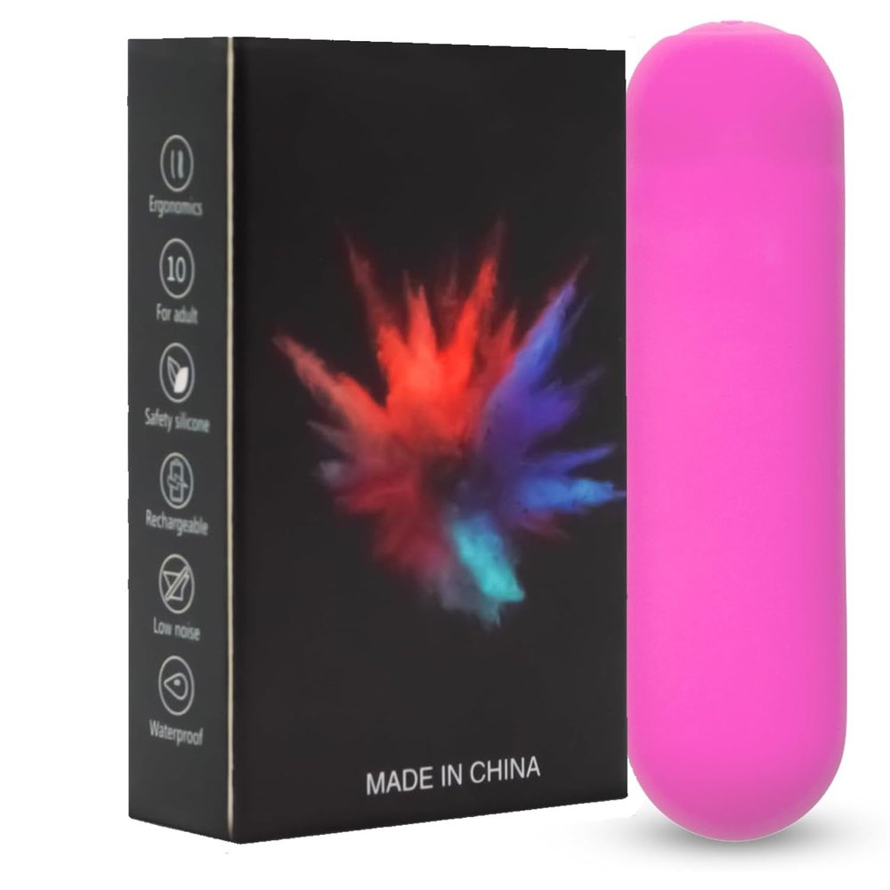 10 Modes of Automatic Waterproof USB Charging mini Back Massager (Pink)