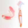 Libcflcc Denture Double Side Denture Toothbrush Ergonomics Handle Plastic Multi Layered Bristles False Teeth Oral Care Brush for Home Use Denture Oral Care view 2