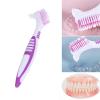 Libcflcc Denture Double Side Denture Toothbrush Ergonomics Handle Plastic Multi Layered Bristles False Teeth Oral Care Brush for Home Use Denture Oral Care view 3