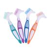Libcflcc Denture Double Side Denture Toothbrush Ergonomics Handle Plastic Multi Layered Bristles False Teeth Oral Care Brush for Home Use Denture Oral Care view 4