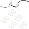 Eyeglass Nose Pads Covers Slip-on Silicone Glasses Nose Pad Anti Slip Soft Nose Pads for Eyeglasses Repair Kit(5 Pairs), Clear/S view 1